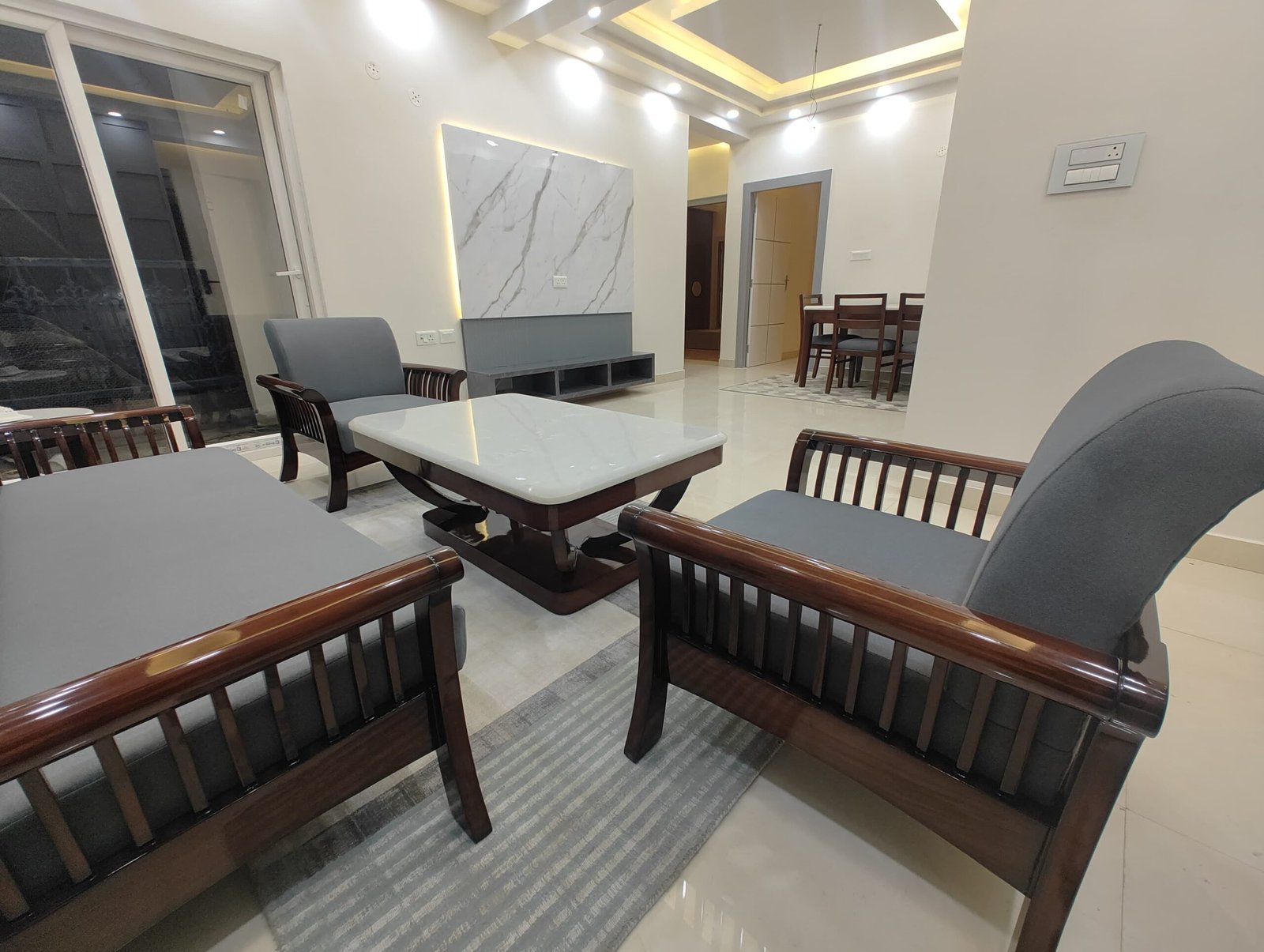 Sample flat living room