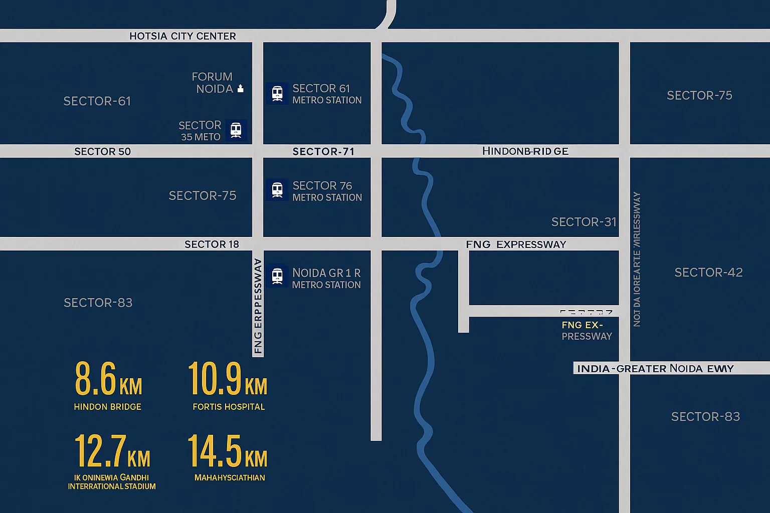 The Valley location map